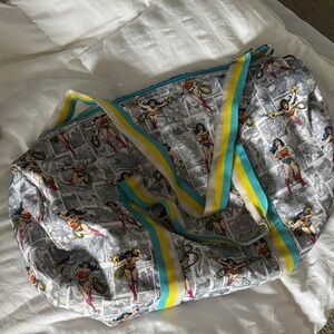 Wonder Woman Graphic Duffle Bag with Striped Strap pottery barn kids